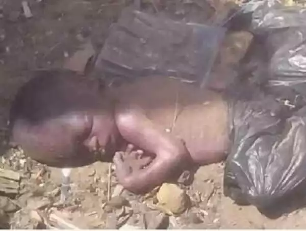 So Heartbreaking! Newborn Baby Wrapped in Nylon Bag and Dumped at a Dumpsite in Kebbi (Graphic Photos)